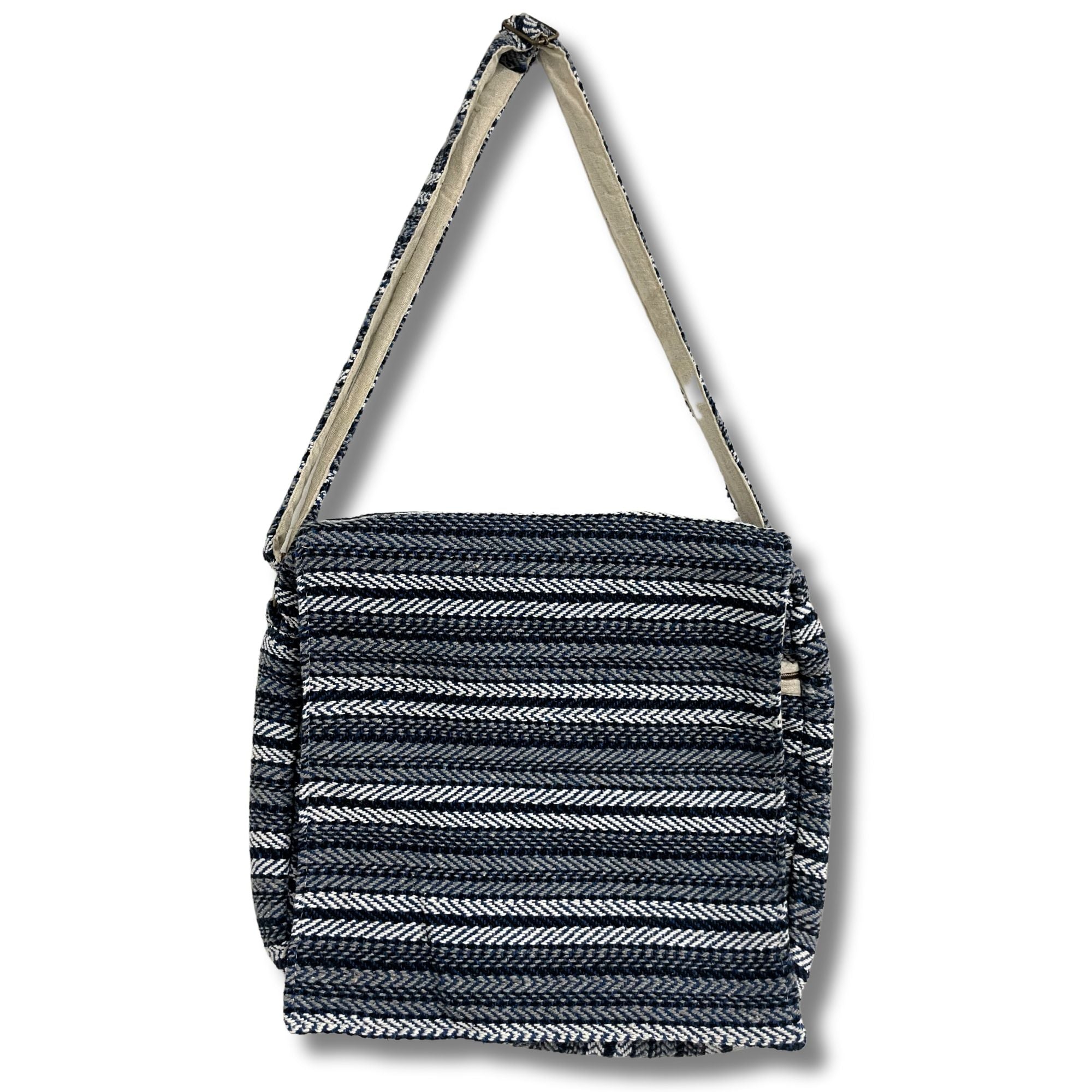 Soft Banjar Laptop Bag - Blue Strips