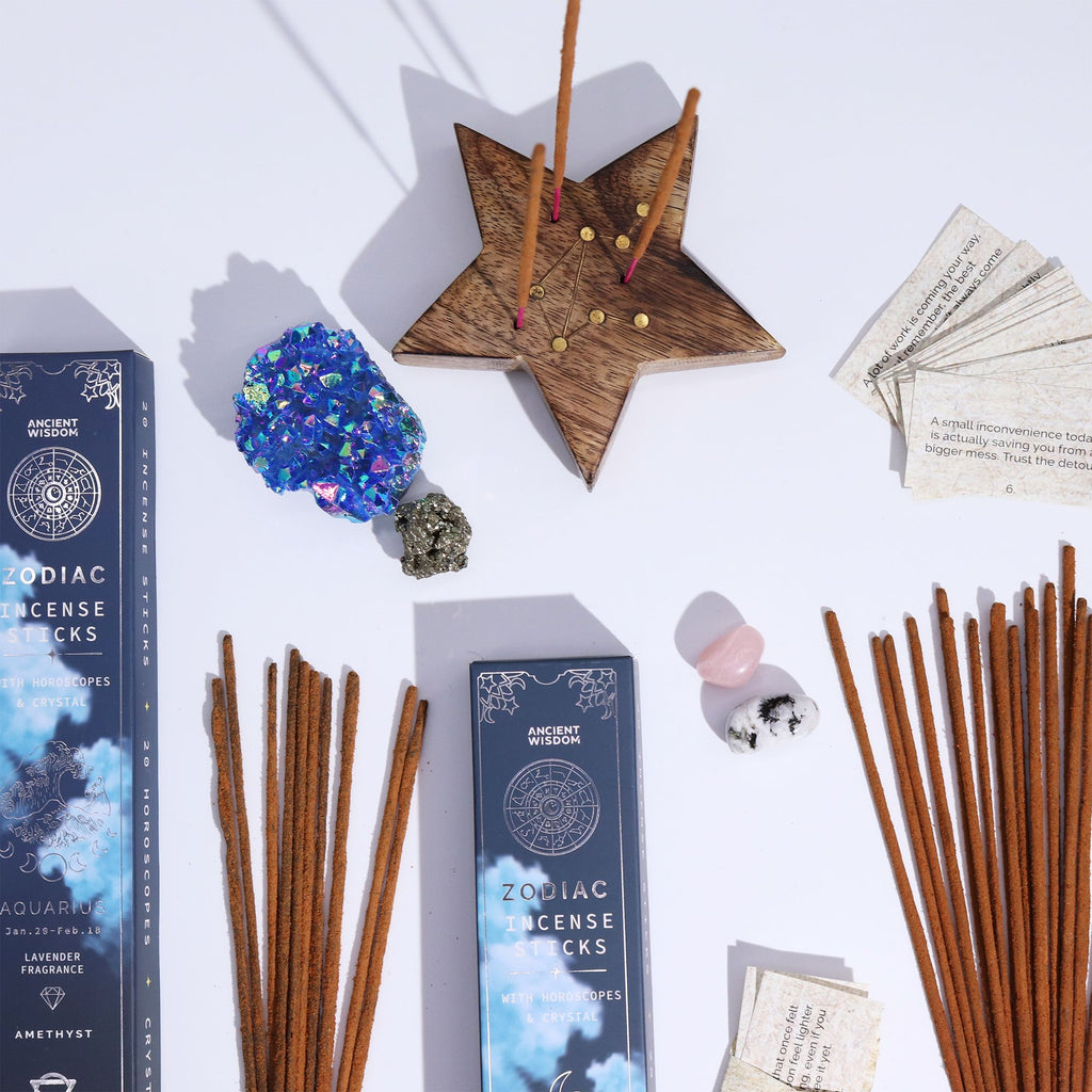 Lemongrass Zodiac Gemstone Crystal Incense -  Leo