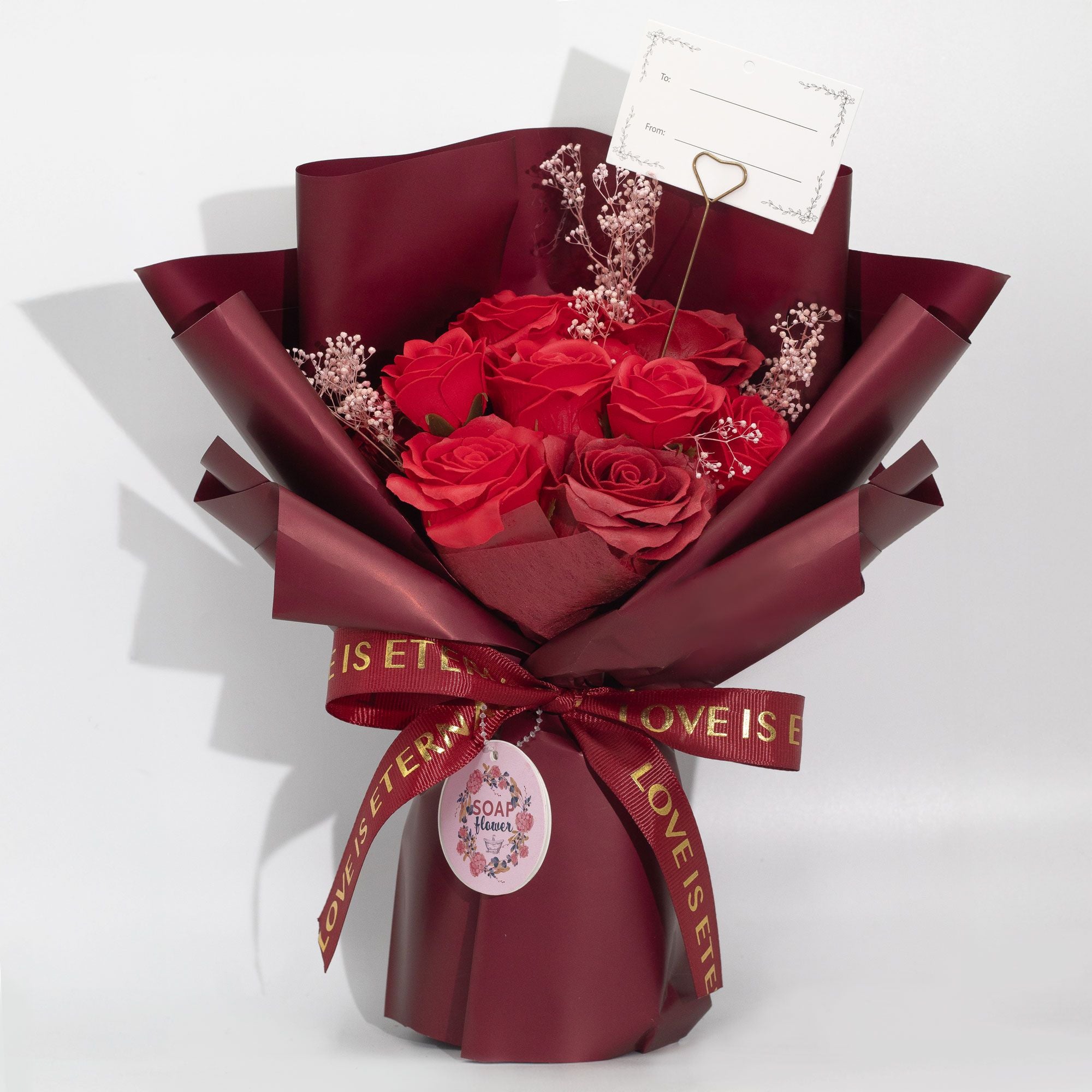 Large Red Roses Bouquet - Love is Eternal -  Gift Card