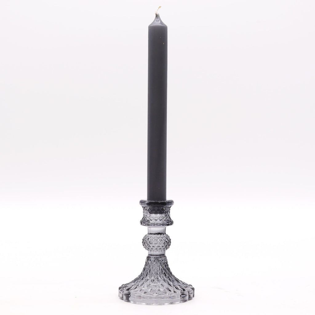 Vintage Dinner Candle Holder - Midnight Grey