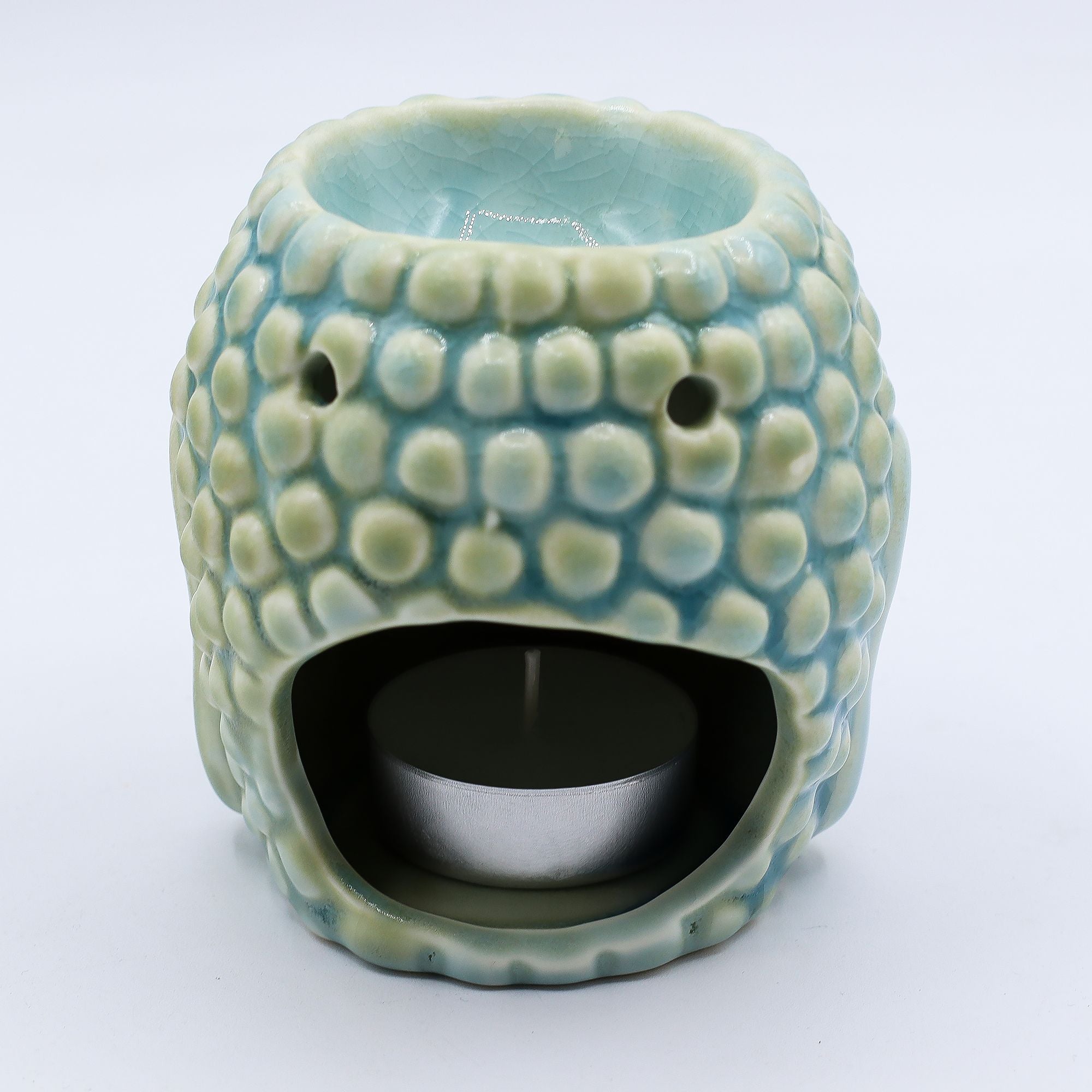 Buddha Oil Burner - Blue