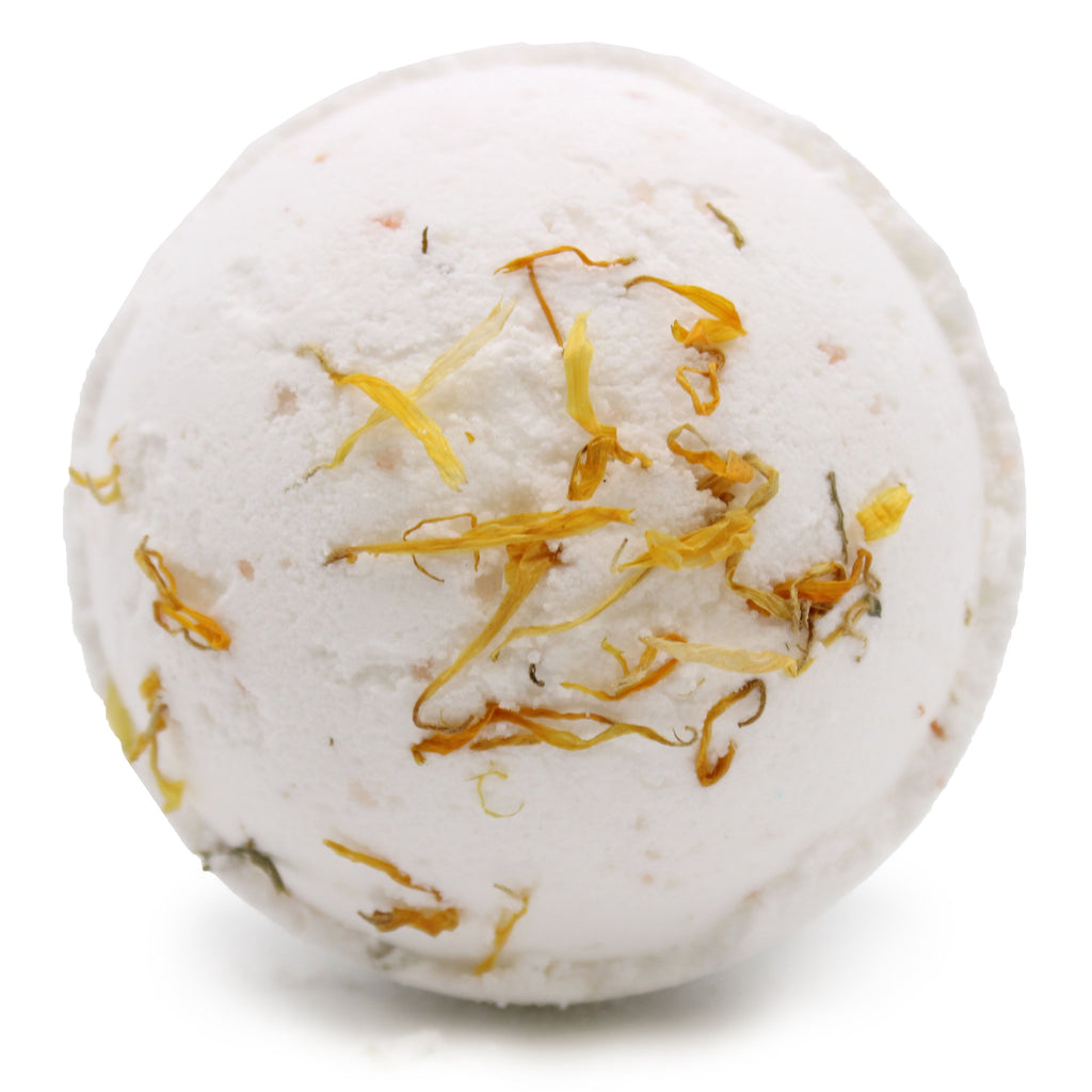 Energise - Himalayan Salt Bath Bomb: Lemon, Ginger, Orange & Avocado Oil - 180g