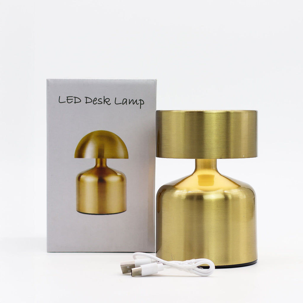 Touch Lamp - Flat Mushroom Bronze- USB (C) - Rechargable  (400 Watt)