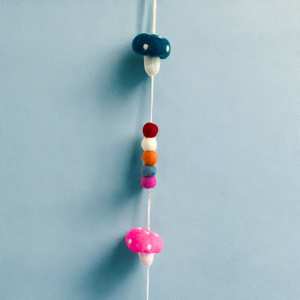 Felt Wall Hanging  - Mushrooms (random colours)